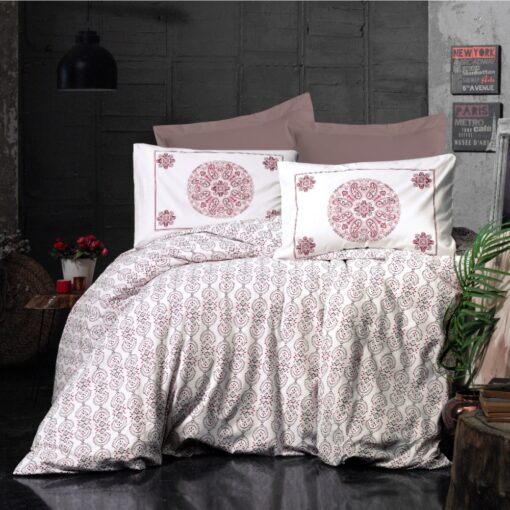 Comforter Aleexa King, single, queen sizes, Crafted from premium cotton and featuring a sophisticated Aleexa design, consist of comforter, fitted sheet, pillow shams, and pillow cases, beautiful print on both sides