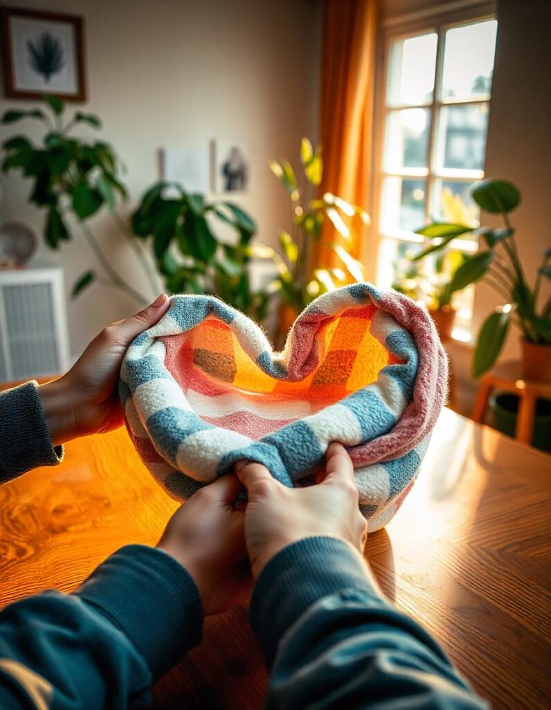 Fold A Blanket Into A heart