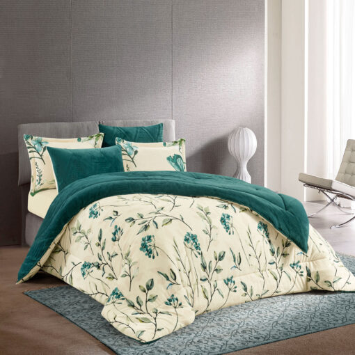 Winter Comforter Set 170×230cm Queen 4Pcs Focus Flowery