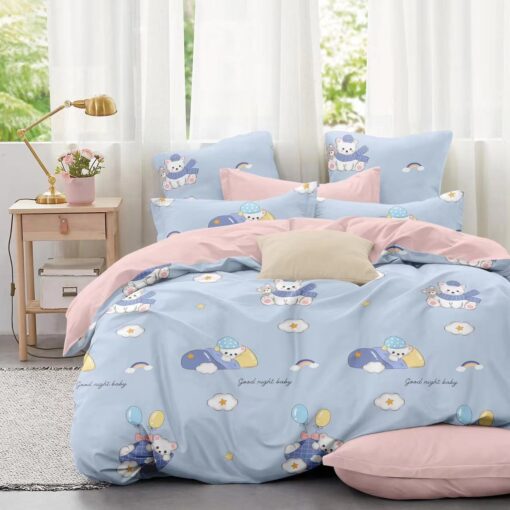 Kids Comforter Set 160×230cm Queen 4Pcs Velvo Child