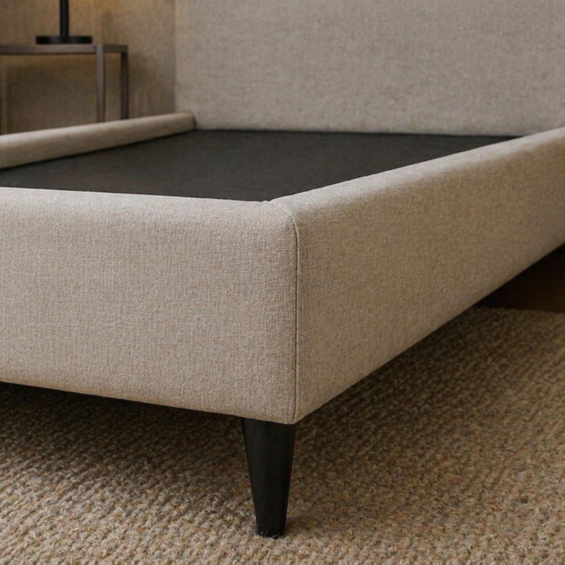Single Bed 90×190 cm Upholstered High-Density Velvet Fabric Plywood Wooden Legs - Image 3