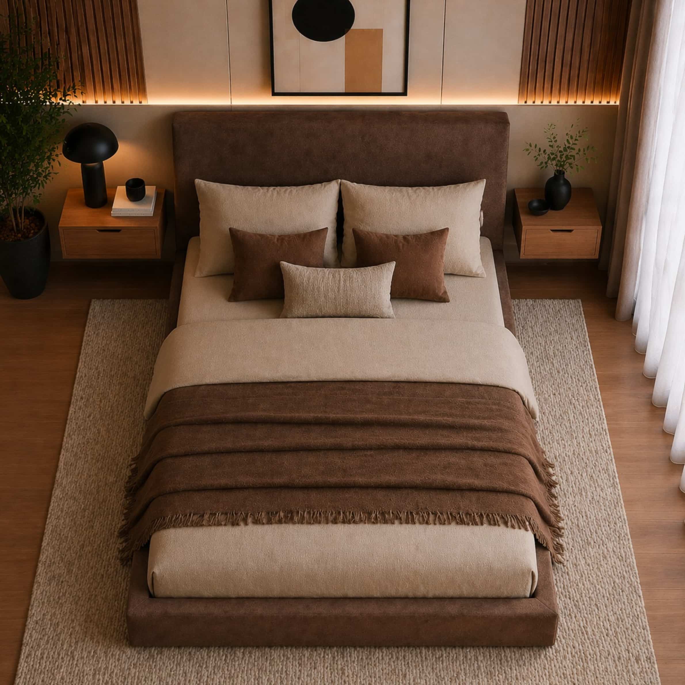 Bed Single 90×190 cm Modern Simple Design MDF Wood - Image 7