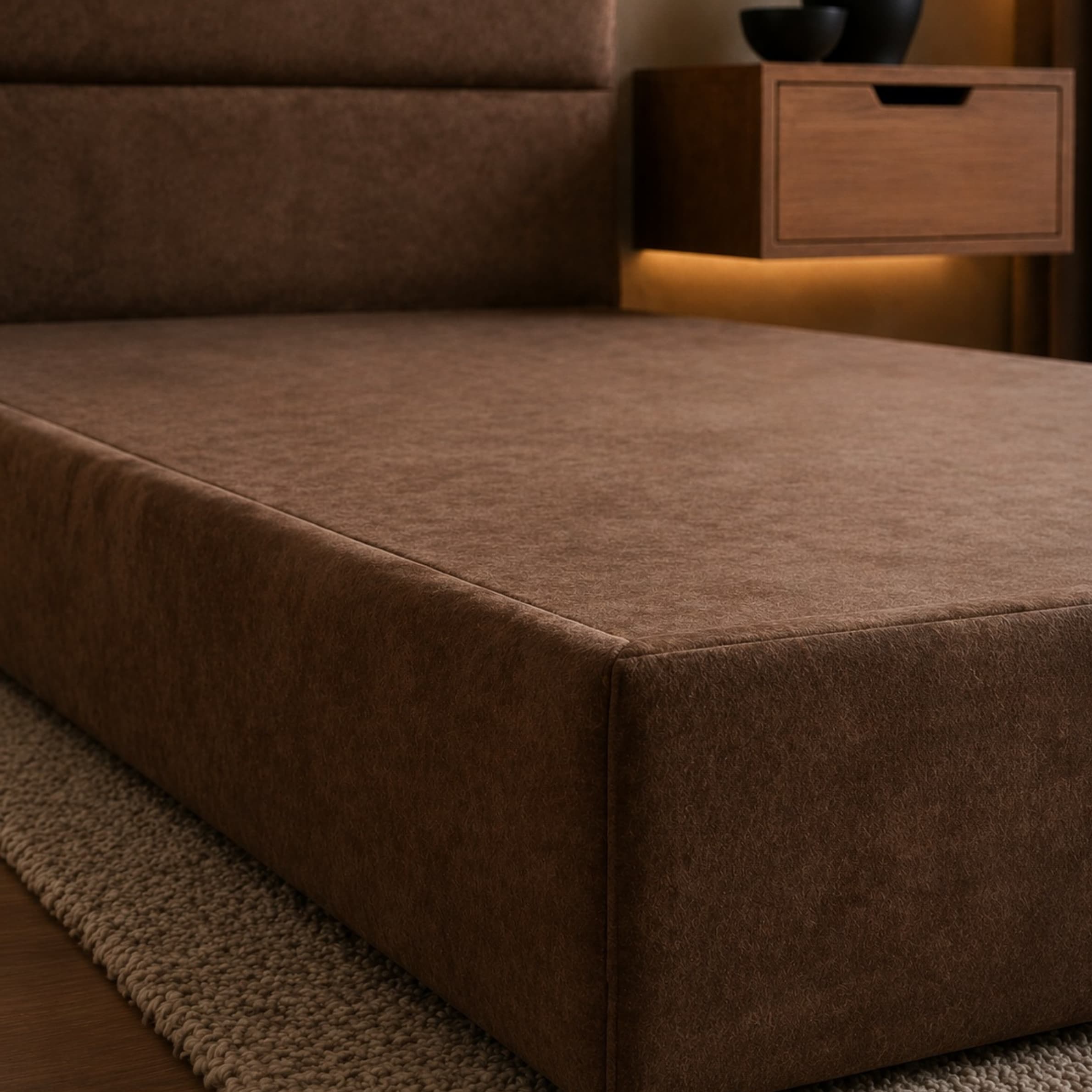 Bed Single 90×190 cm Modern Simple Design MDF Wood - Image 5