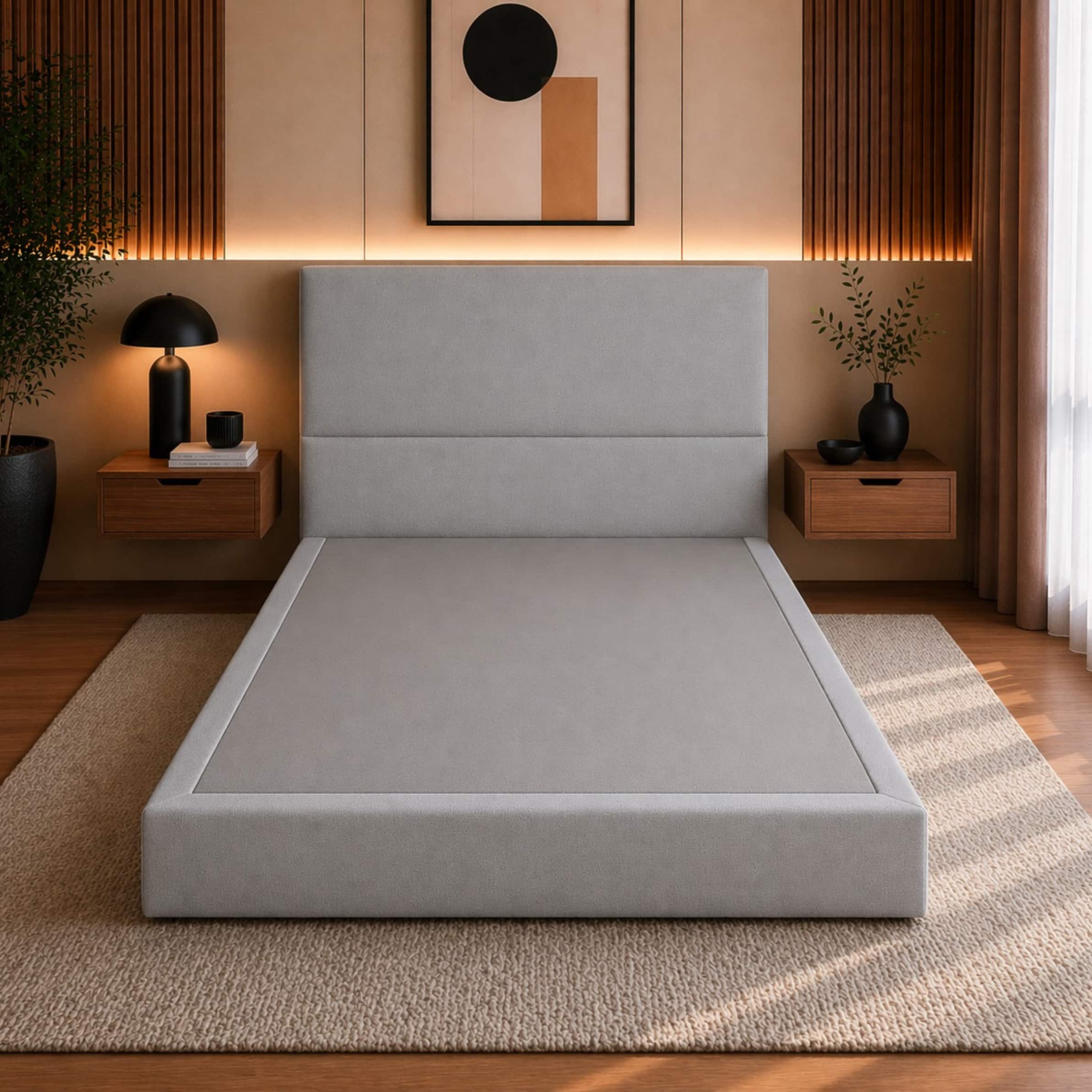 Bed Single 90×190 cm Modern Simple Design MDF Wood - Image 3