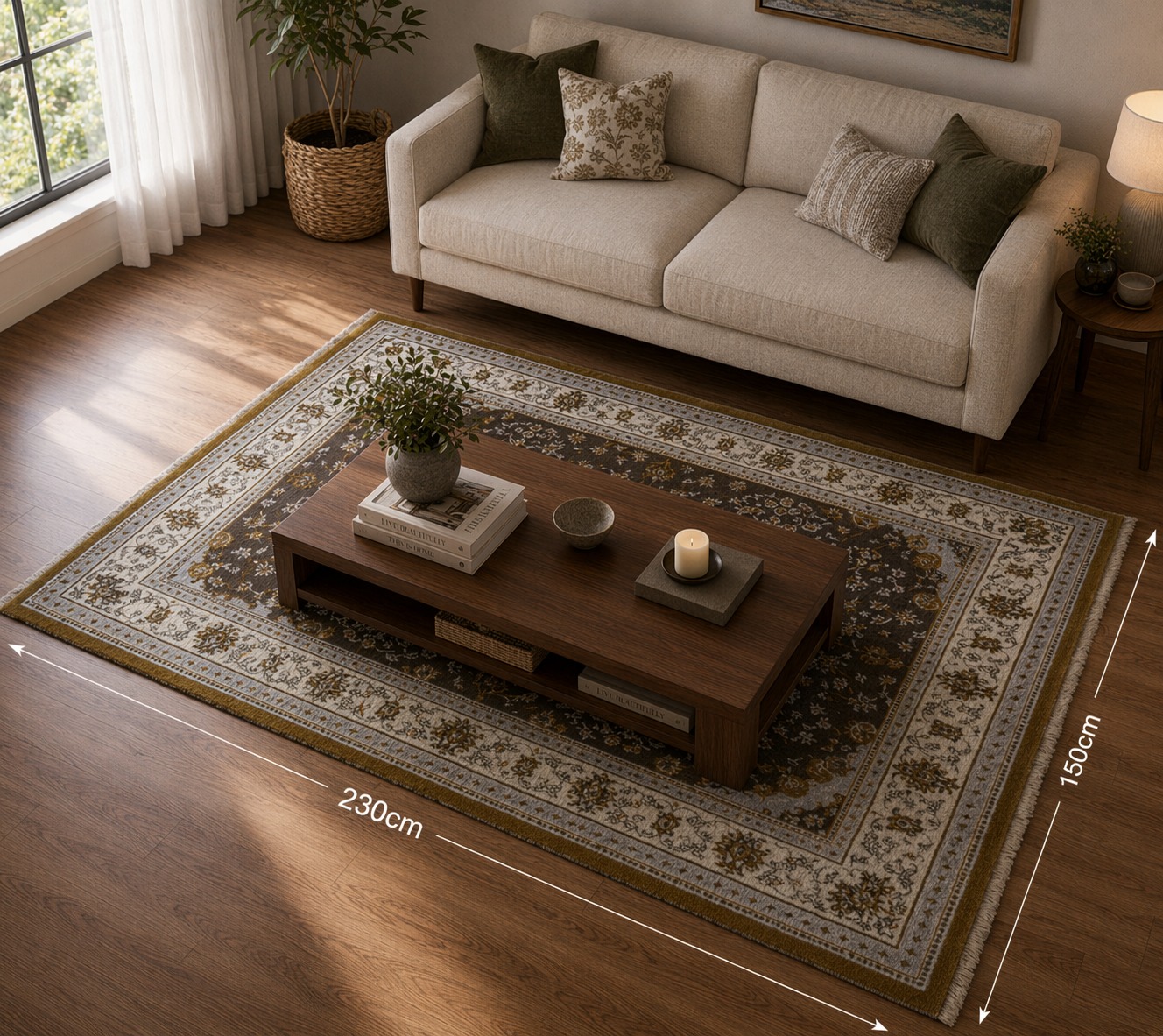 سجاد تركي 200×300 سم / 150×230 سم جودة عالية أطلس - الصورة 3