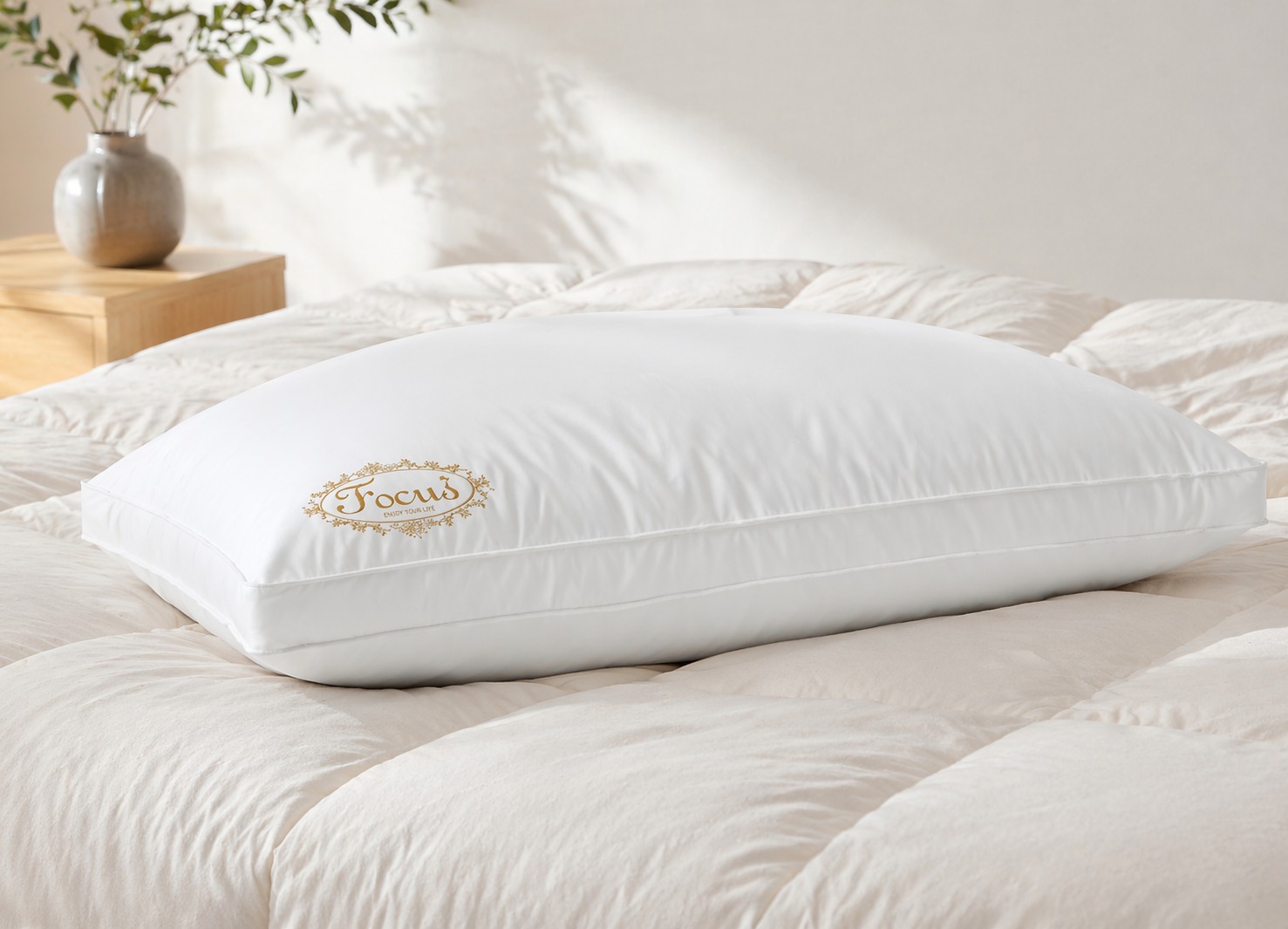 Pillow Satin Hotel Double Piping 75×50 CM Focus Fairmont - Image 2