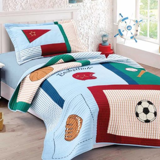 طقم لحاف أطفال 170×230 سم سنجل 3 قطع جوي كيدز من ابولو