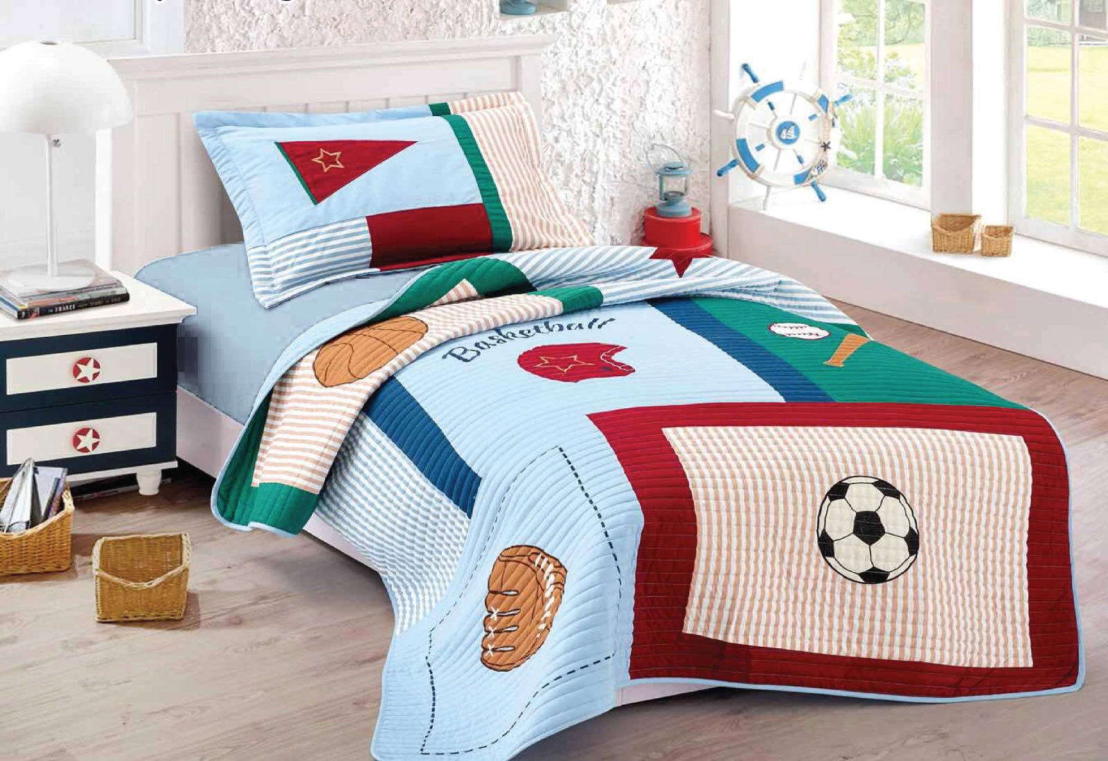 طقم لحاف أطفال 170×230 سم سنجل 3 قطع جوي كيدز من ابولو