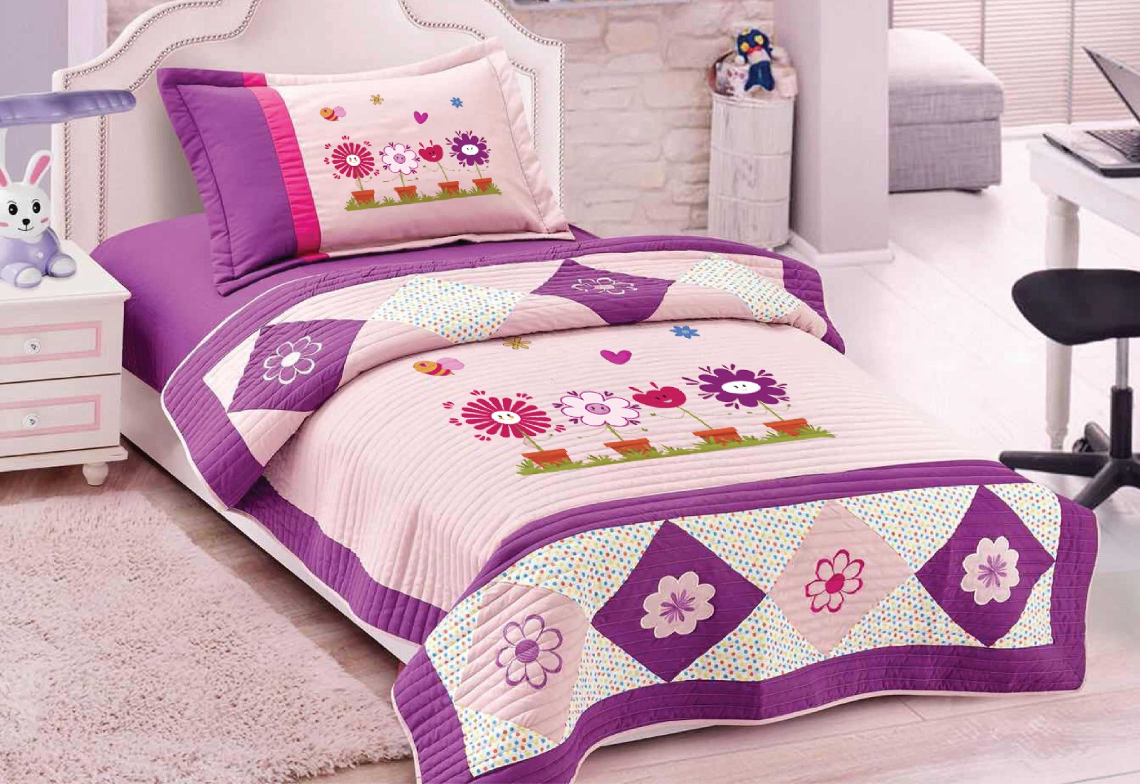 طقم لحاف أطفال 170×230 سم سنجل 3 قطع جوي كيدز من ابولو - الصورة 8
