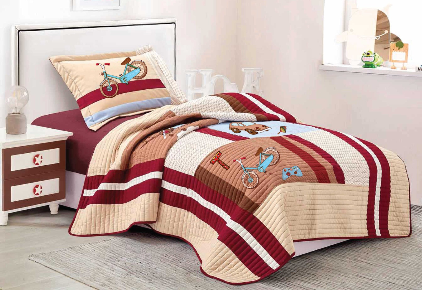 طقم لحاف أطفال 170×230 سم سنجل 3 قطع جوي كيدز من ابولو - الصورة 7