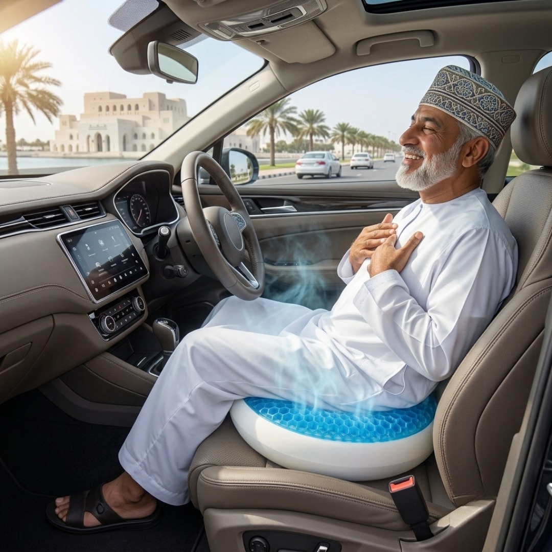 مخدة جل دائرية طبية راحة ودعم مثالي أثناء الجلوس كريستال 40×40 سم - الصورة 2