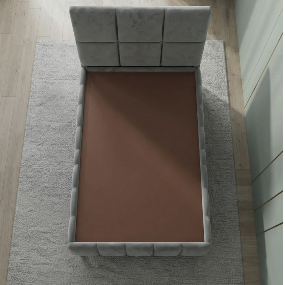 Bed Single 90×190 cm Modern Simple Design MDF Wood - Image 3