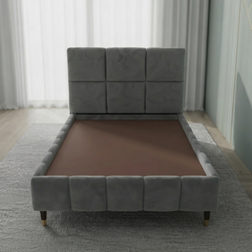 Alternative view of Bed Single 90×190 cm Modern Simple Design MDF Wood