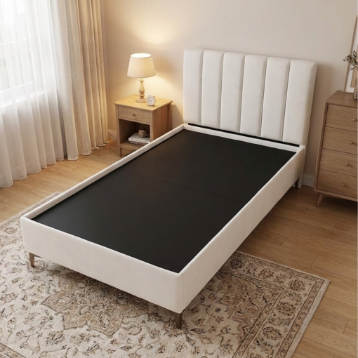 Bed Single 90×190 cm Modern Simple Design MDF Wood