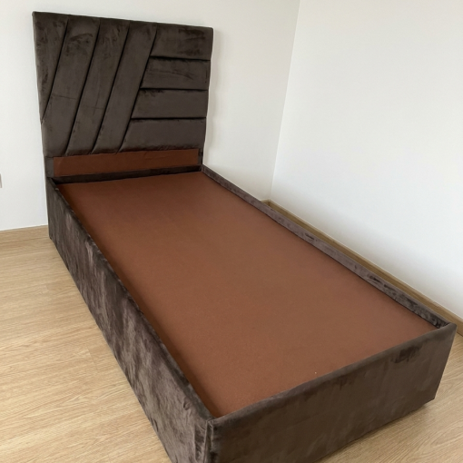 Alternative view of Bed Single 90×190 cm Modern Simple Design MDF Wood