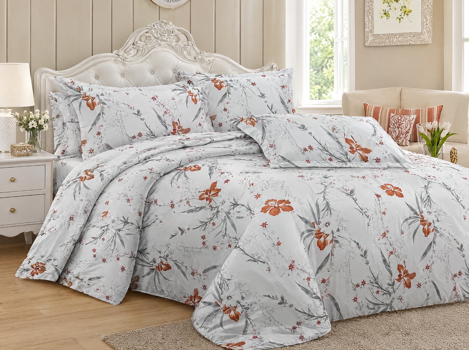 Comforter Set Printed 4 Pcs King 220×240 cm Jamley - Image 2